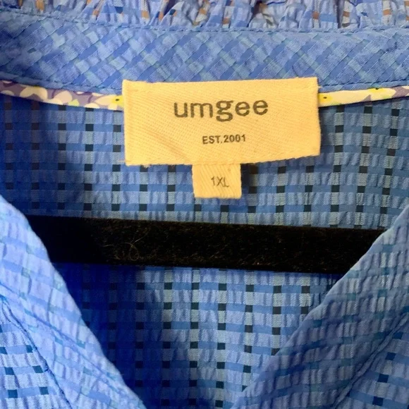 Umgee Ocean Blue Midi Dress with Multicolor Embroidered Sleeves - Picture 2 of 10